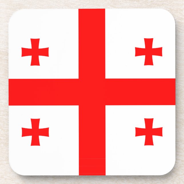 Untersetzer aus hartem Kunststoff mit georgischer  (Vorderseite)