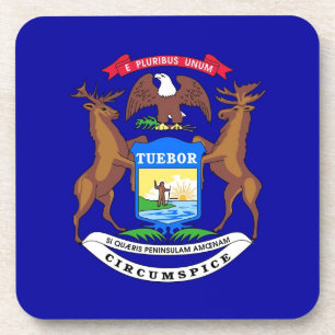 Untersetzer aus hartem Kunststoff mit Michigan-Fla