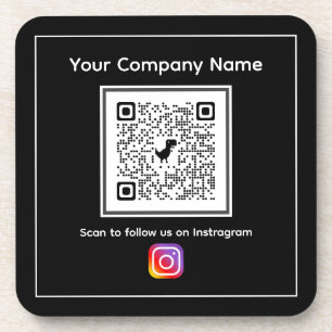 Untersetzer aus Hartkunststoff mit QR-Code