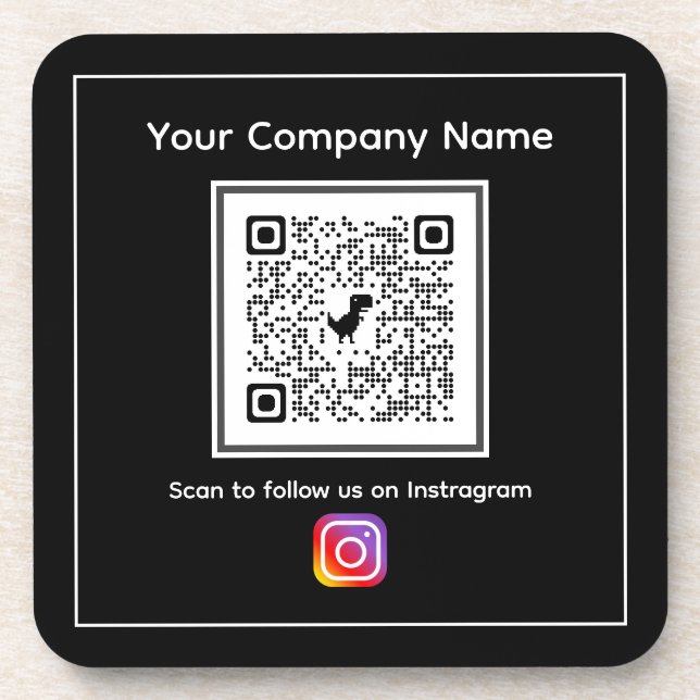 Untersetzer aus Hartkunststoff mit QR-Code (Vorderseite)