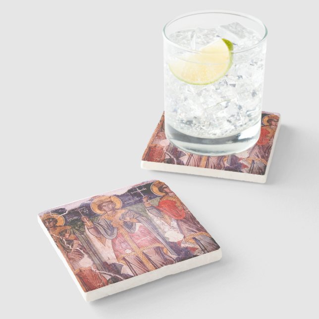 Untersetzer aus Marmor der Fresco-Sammlung (Seitenansicht)