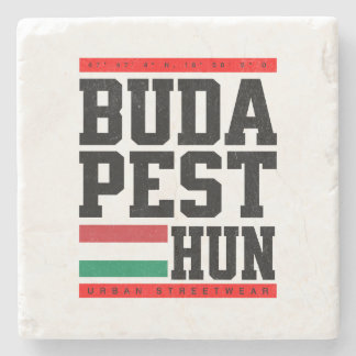 Untersetzer aus Marmor mit Koordinaten Retro-Style