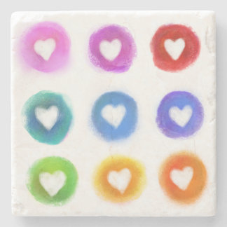 Untersetzer aus Marmor mit quadratischen Bildern