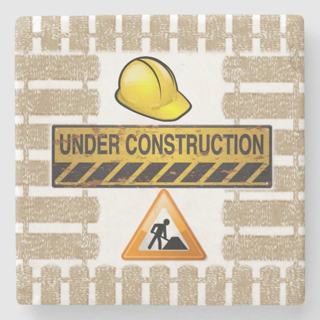 Untersetzer aus Marmorstein im Bau (Vorderseite)