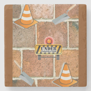 Untersetzer aus Marmorstein im Bau