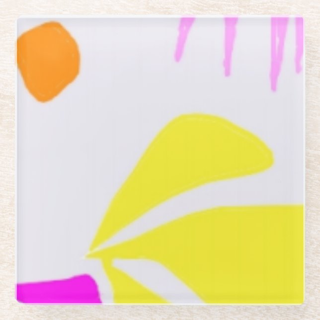 Untersetzer aus Naturglas (Vorderseite)