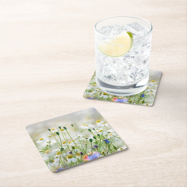 Untersetzer aus Papier - Blumen und Milcherzeugnis (Vor Ort)