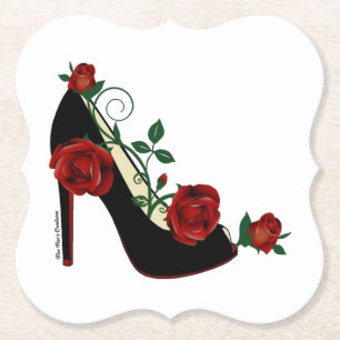 Untersetzer aus Papier - Stiletto-Rose