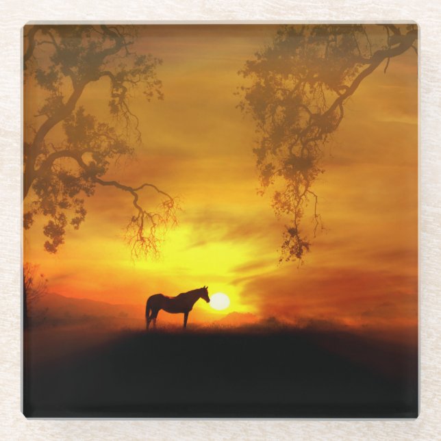 Untersetzer aus Pferdeglas (Vorderseite)