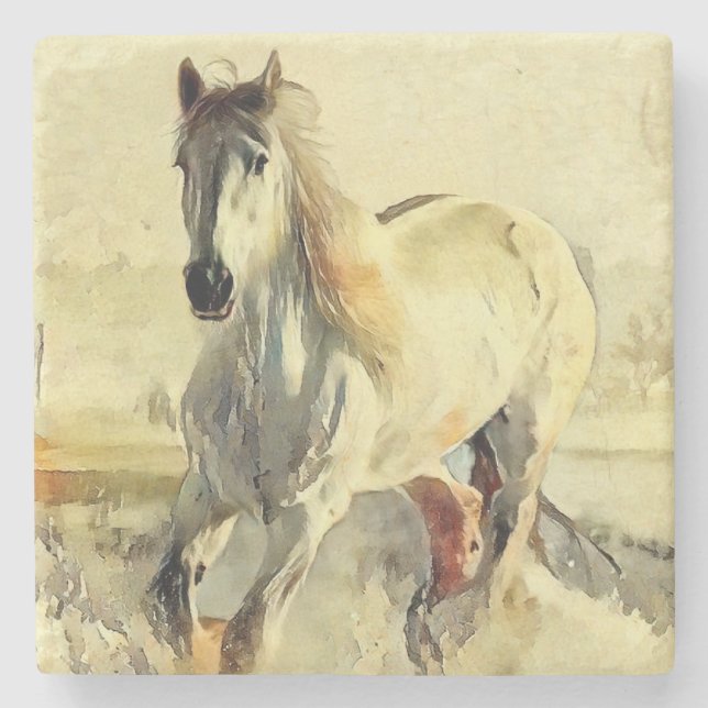 Untersetzer aus Pferdestein (Vorderseite)