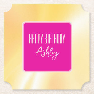 Untersetzer aus rosa und gelb