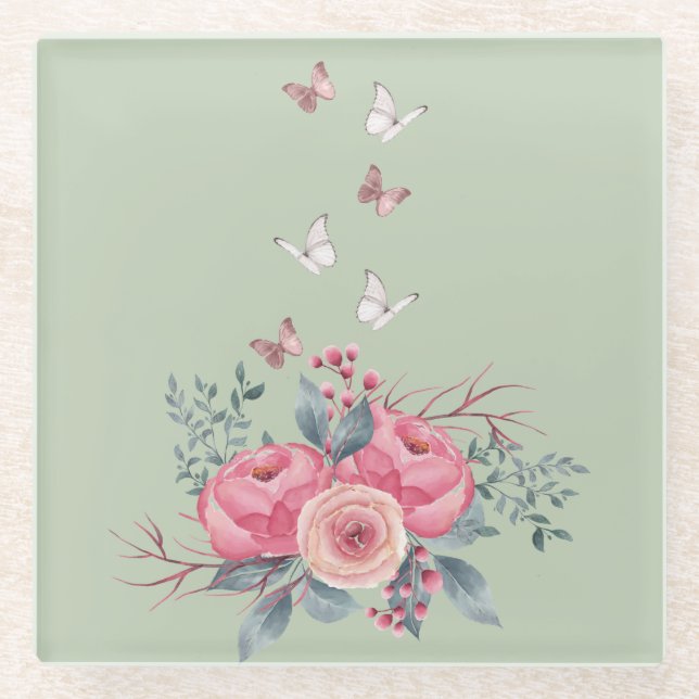 Untersetzer aus Sage Glass (Vorderseite)