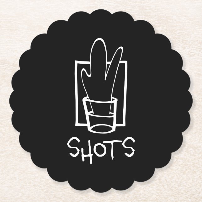 Untersetzer aus Shot und Shot Glass (Vorderseite)