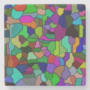Untersetzer aus verklebtem Glasblock