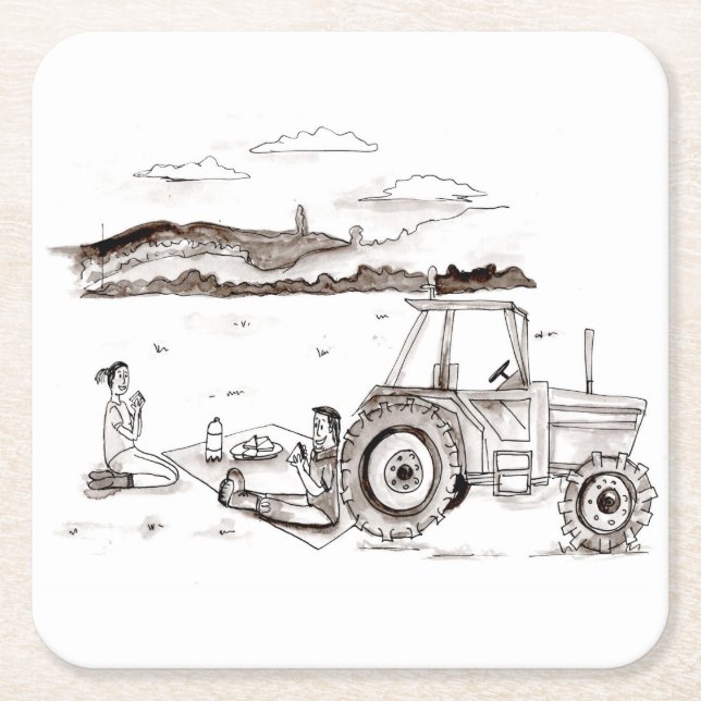 Untersetzer - Bauernhof-Picknick (Vorderseite)