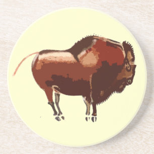Untersetzer Bison Sandstone bemalt