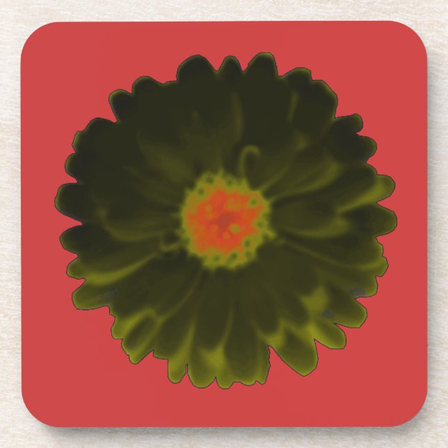 Untersetzer "Black and Red Marigold Cork" (Vorderseite)
