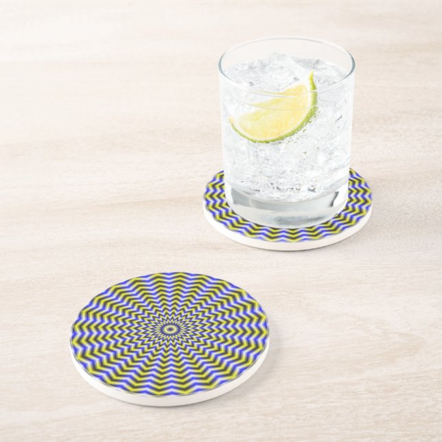 Untersetzer "Blue and Yellow Zigzag Ripples" (Seite)