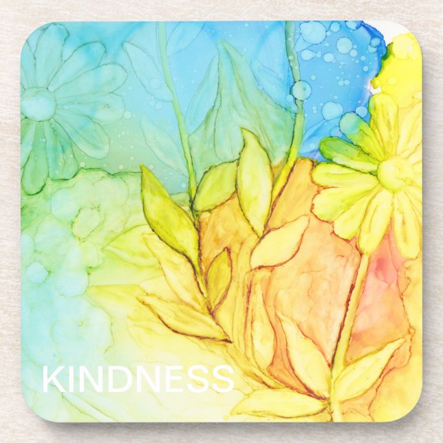 Untersetzer "Blume Tinte 3" (Vorderseite)