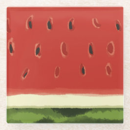 Untersetzer Bright Red Watercolor