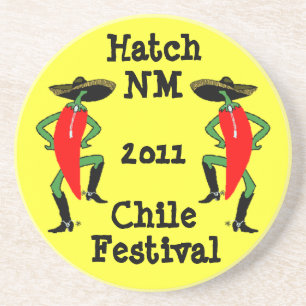 Untersetzer-Chile-Pfeffer-Männer in Stiefel u. Untersetzer