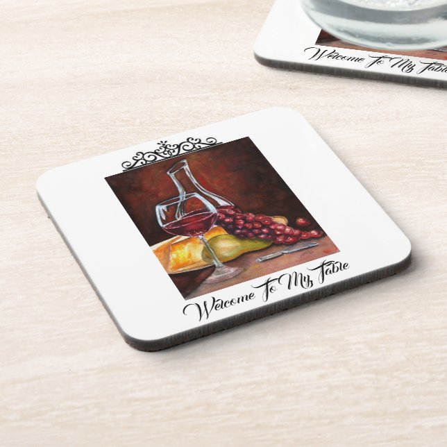 Untersetzer Cork Zurück - Willkommen in meinem Tis (Linke Seite)