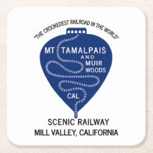 Untersetzer Crookedest Eisenbahn Mt Tamalpais