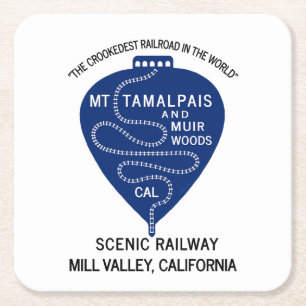 Untersetzer Crookedest Eisenbahn Mt Tamalpais