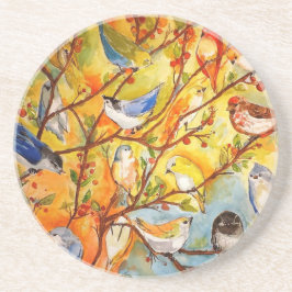 Untersetzer der farbigen Vögel
