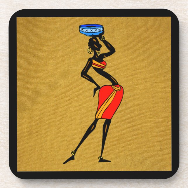 Untersetzer der Frauen in Afrika (Vorderseite)