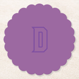 Untersetzer der lila Kontur D Monogramm