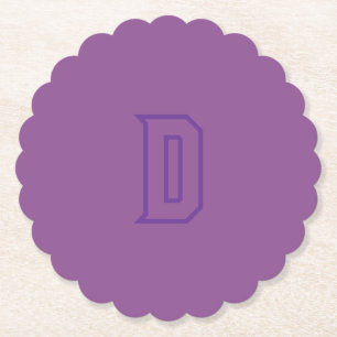 Untersetzer der lila Kontur D Monogramm