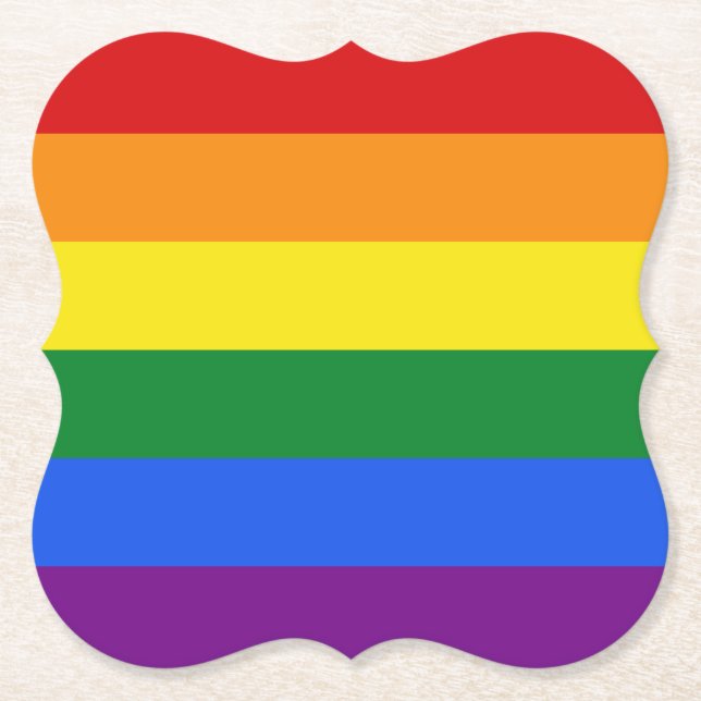 Untersetzer der Regenbogenflagge (Vorderseite)