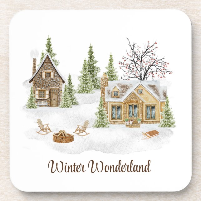 Untersetzer der Winterlandschaft (Vorderseite)