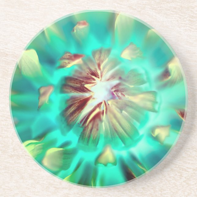 Untersetzer des schönen Meeresgrünblütenpapiers (Vorne)