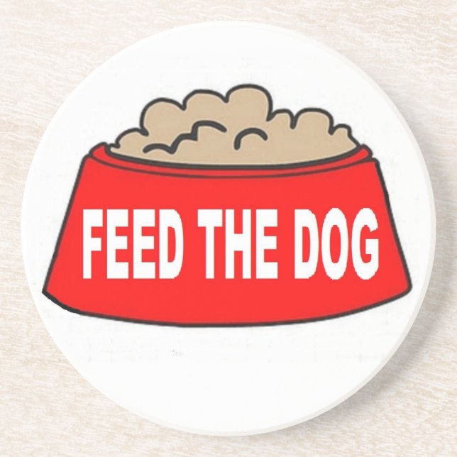 Untersetzer Dog Food Bowl Red Fütterte den Hund (Vorne)