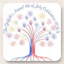 Untersetzer - Familie 4. Juli Feier