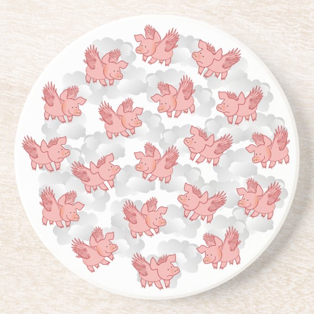 Untersetzer fliegender Schweine (Vorne)