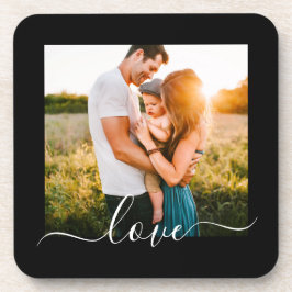 Untersetzer Fotovorlage Liebe Schwarz
