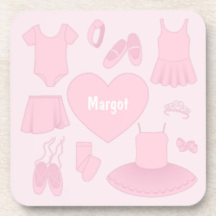 Untersetzer für Ballettkleidung - Rosa Hintergrund