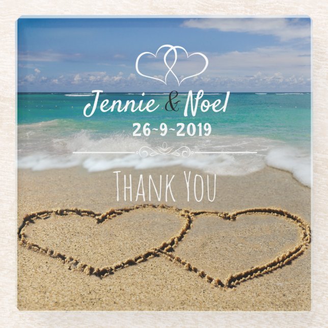 Untersetzer für Beach Themed Glass (Vorderseite)