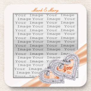 Untersetzer für benutzerdefinierte Herz-Mandarine-