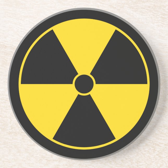 Untersetzer für das Gelb- und Schwarzstrahlsymbol (Vorne)