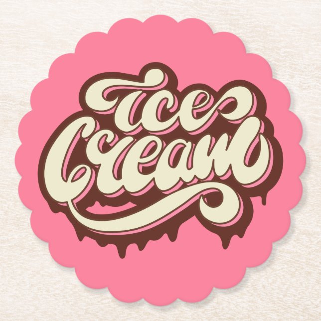 Untersetzer für die benutzerdefinierte Farbe Eiscr (Vorderseite)