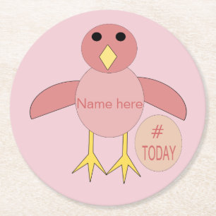 Untersetzer für die Chick Paper-Girl- in Pink