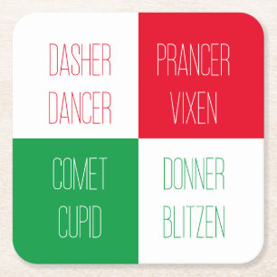 UNTERSETZER für die RINDEER-NAMEN-Papiervorlagen