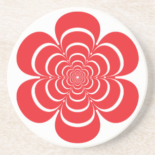 Untersetzer für einfache Blume Silhouette