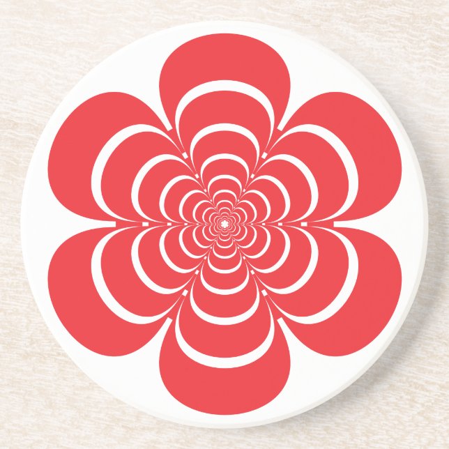 Untersetzer für einfache Blume Silhouette (Vorne)