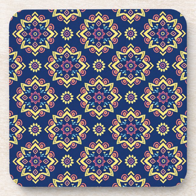 Untersetzer für geometrische Muster in Boho - Set  (Vorderseite)