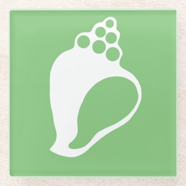 Untersetzer für grüne Muschel (Vorderseite)
